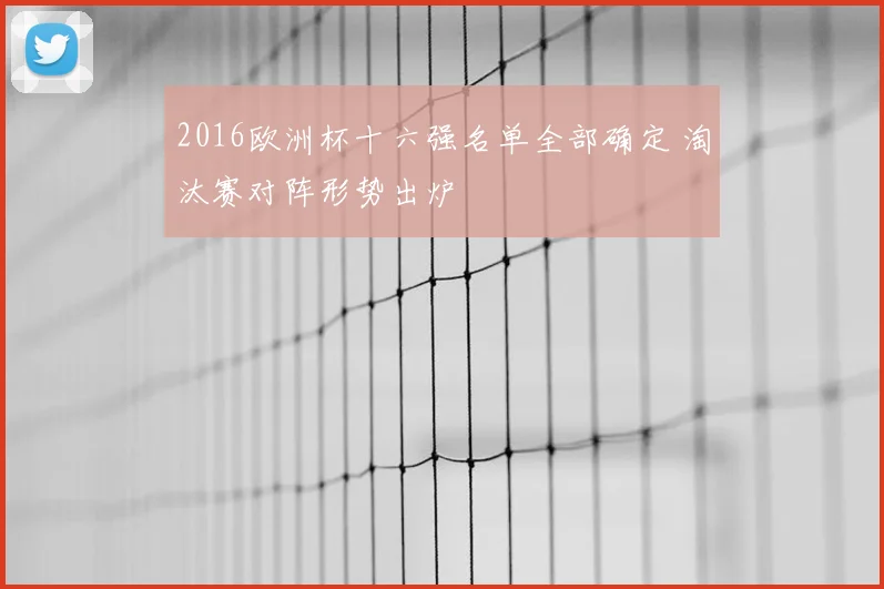 2016欧洲杯十六强名单全部确定 淘汰赛对阵形势出炉